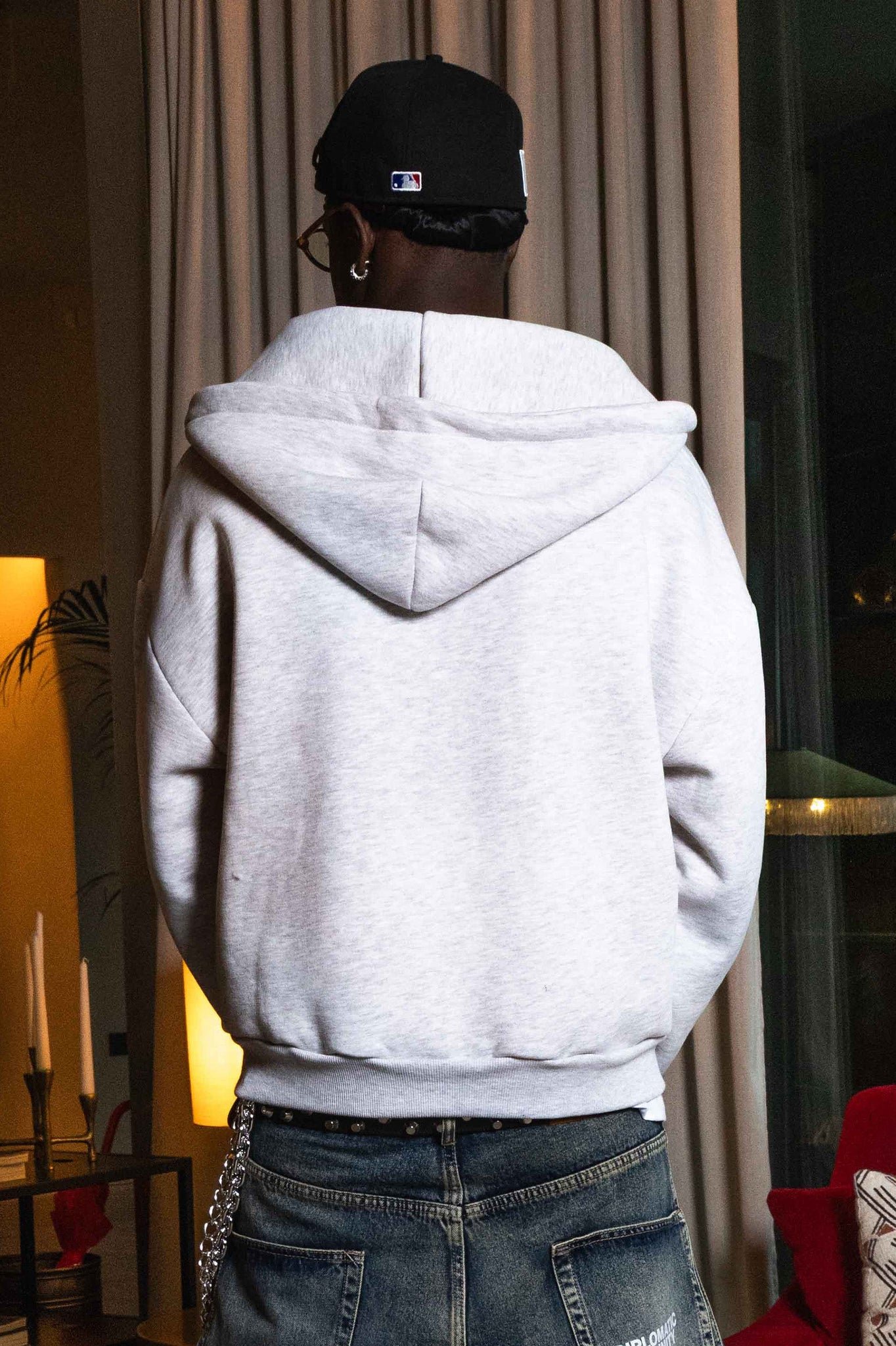 BASEDODICI FULL ZIP ''WORLD TOUR'' WORLDWIDE ASHGREY - immagine 2