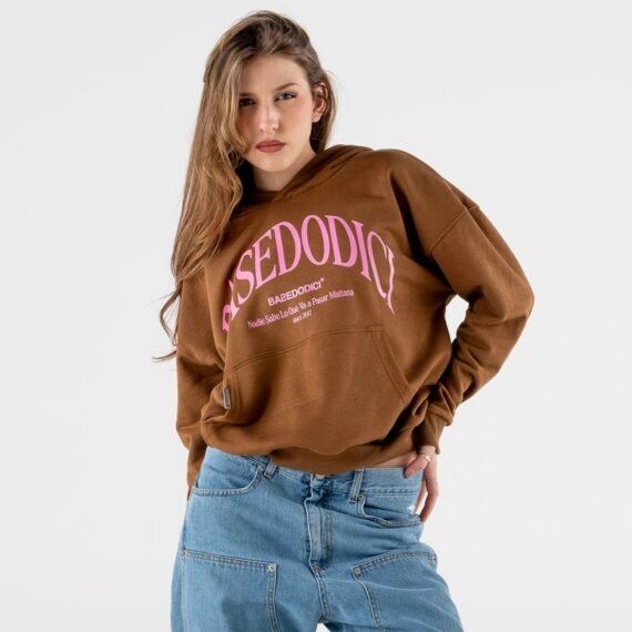 BASEDODICI HOODIE BOXY ''RESORT'' DOVE BROWN