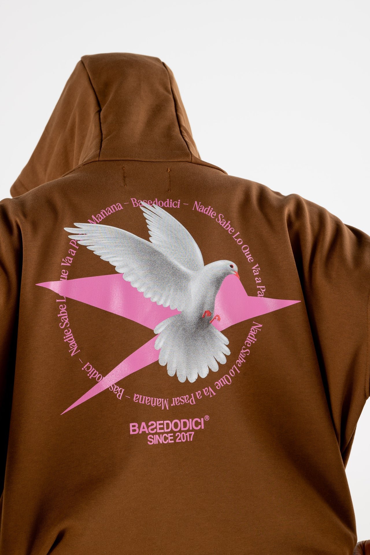 BASEDODICI HOODIE BOXY ''RESORT'' DOVE BROWN - immagine 4