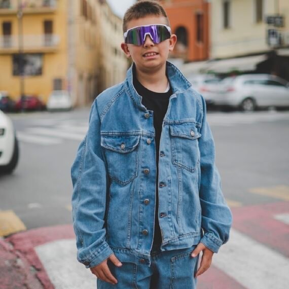 BASEDODICI GIUBBOTTO DENIM BLUE