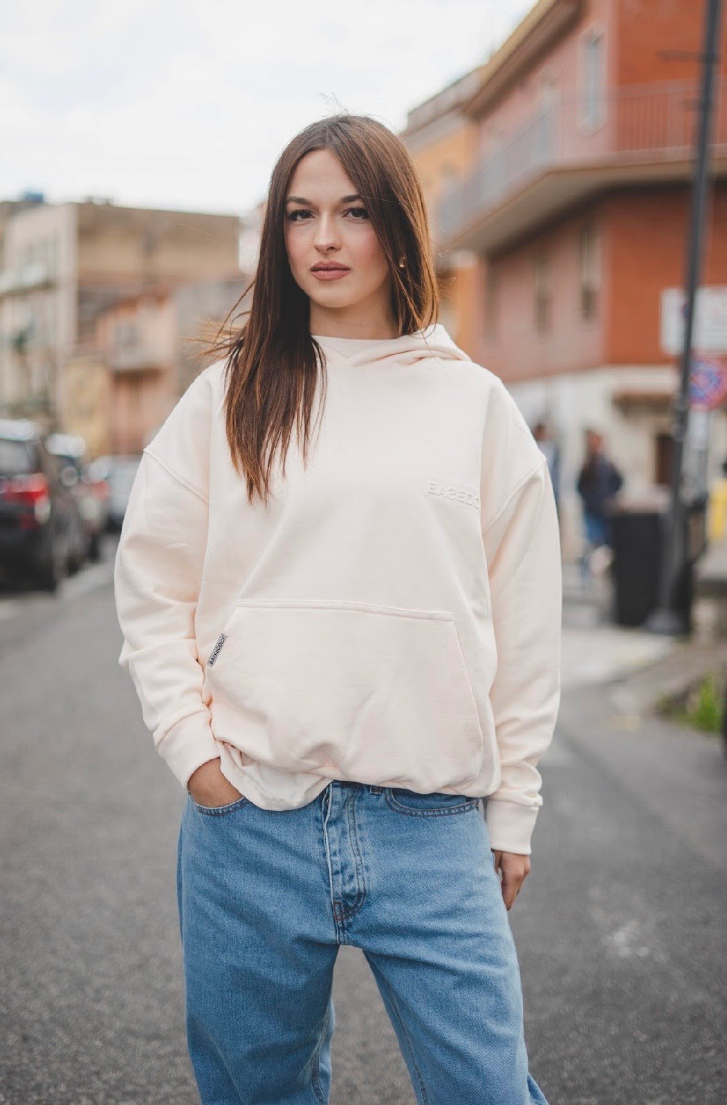 BASEDODICI HOODIE ''RESORT'' ULTRABASIC CREAM - immagine 2