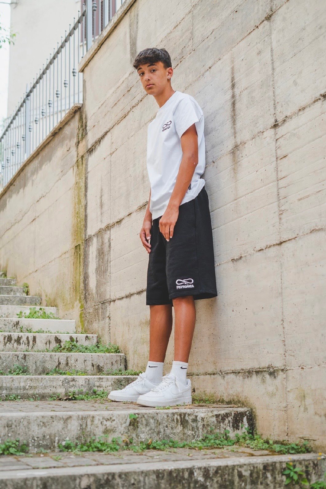 PROPAGANDA LOGO EMBROIDERY SWEATSHORT - immagine 3