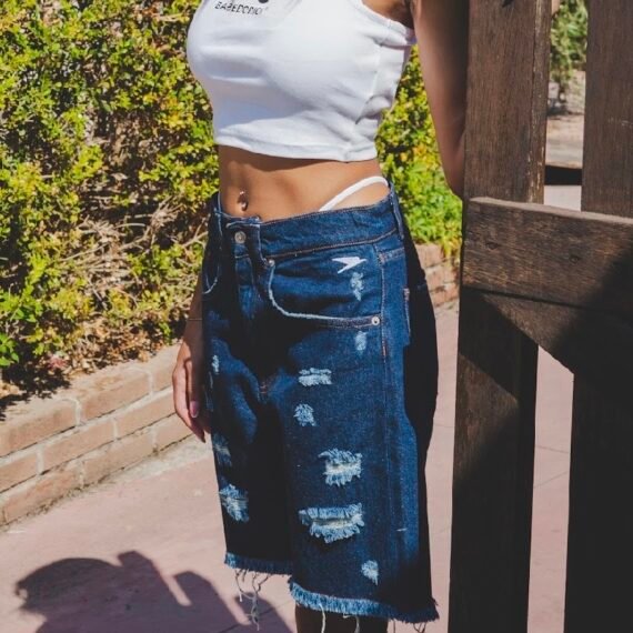 BASEDODICI BIGALL SHORT DENIM BLU