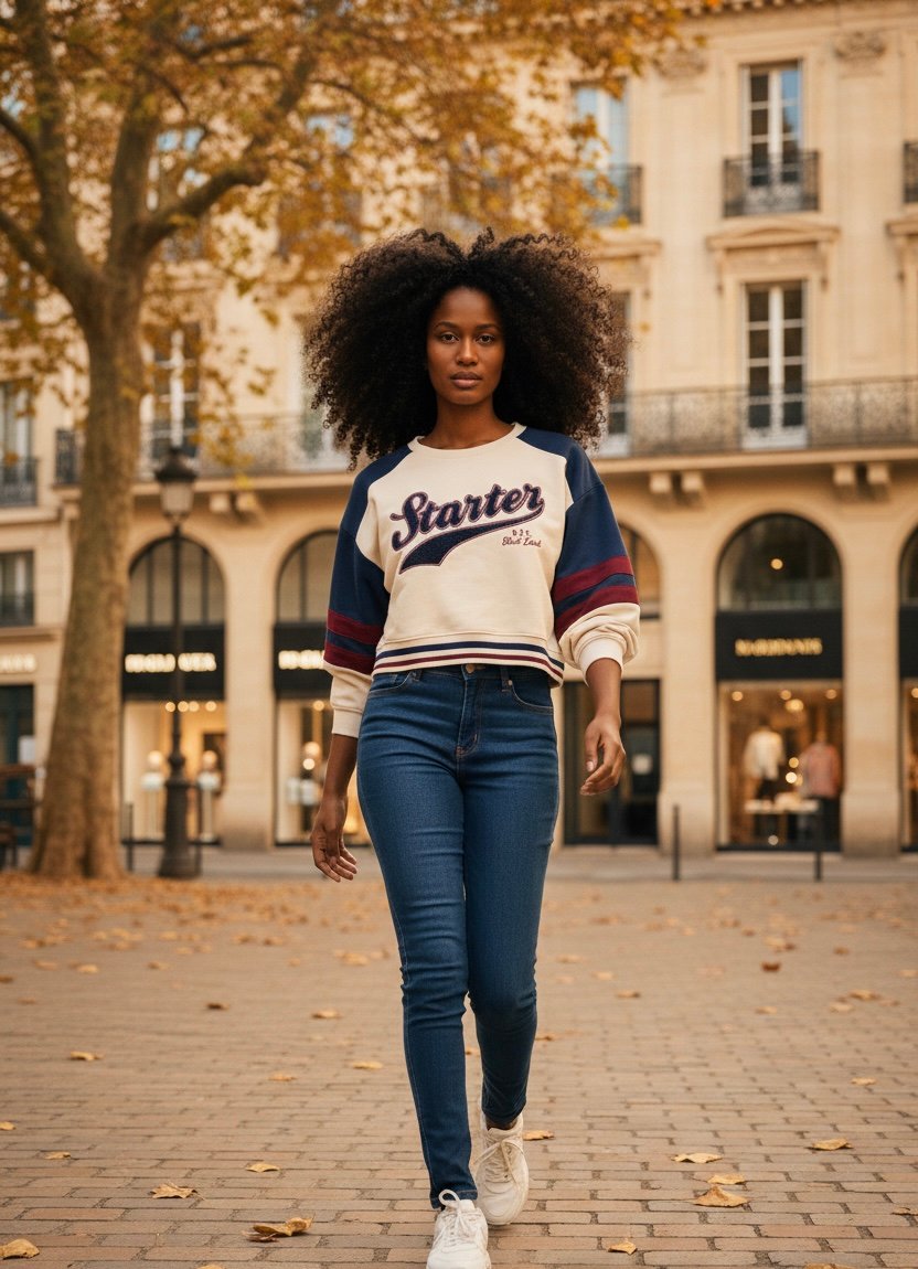 STARTER FELPA CREWNECK DONNA CREMA - immagine 2