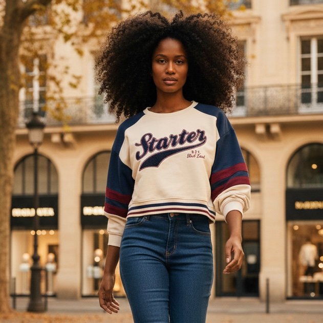 STARTER FELPA CREWNECK DONNA CREMA