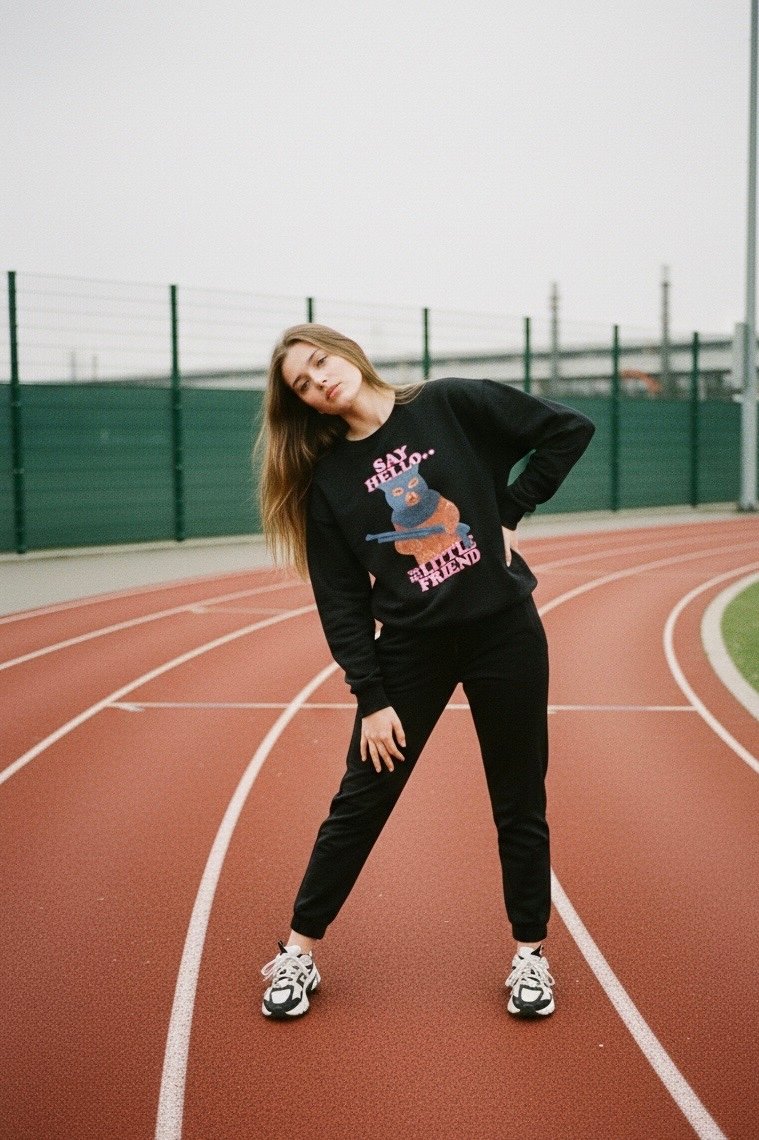 PROPAGANDA CREWNECK HELLO WOMAN BLACK - immagine 2