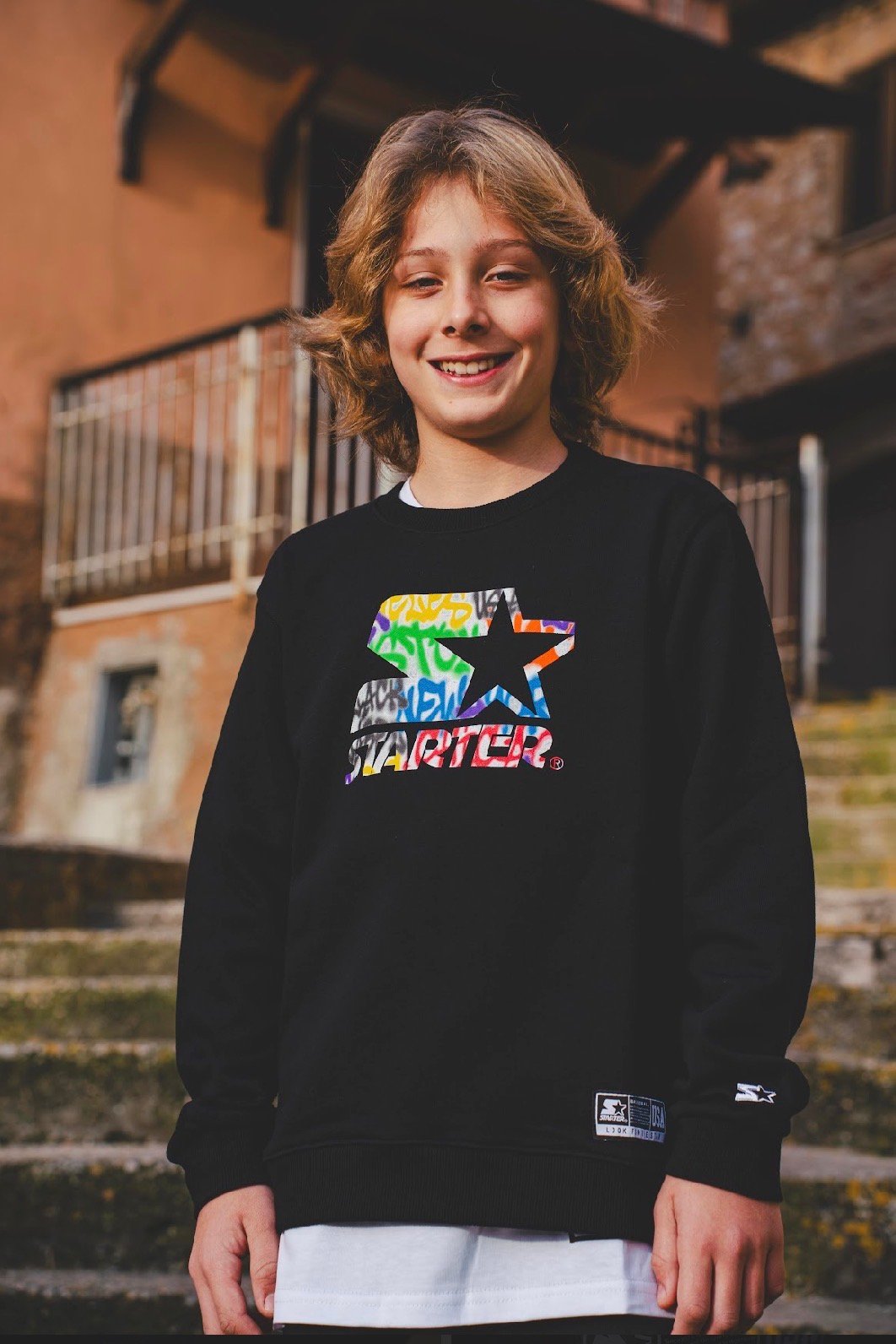 STARTER FELPA GIROCOLLO URBAN NERO - immagine 2