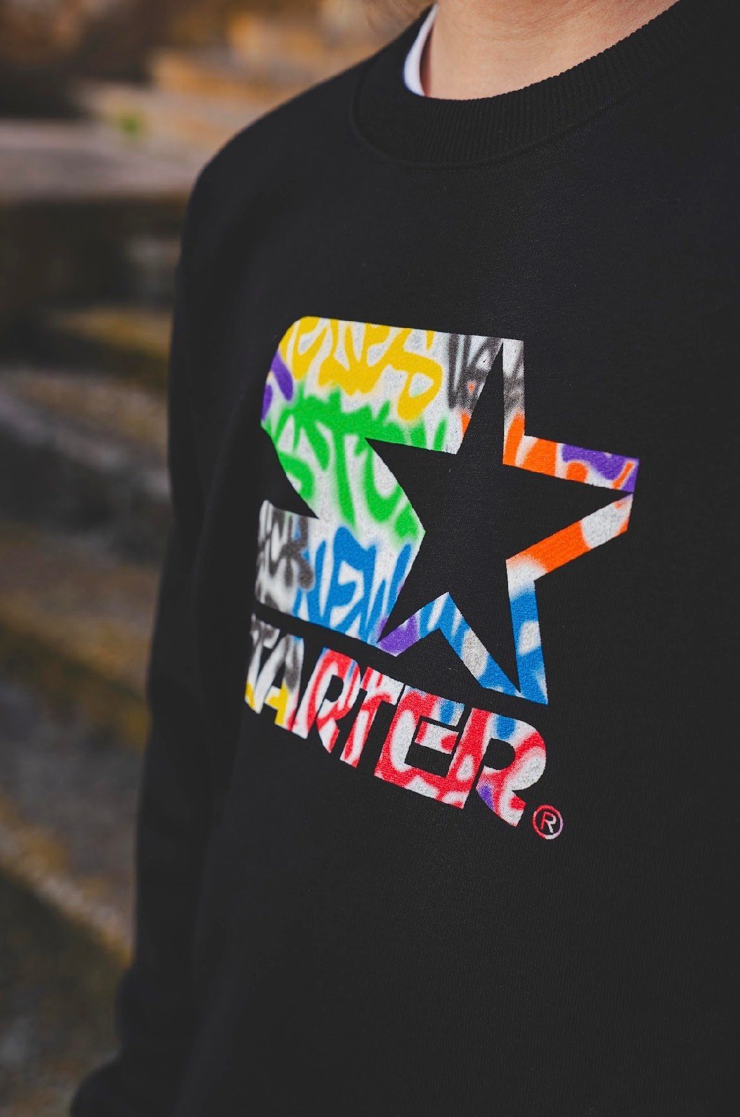 STARTER FELPA GIROCOLLO URBAN NERO - immagine 3