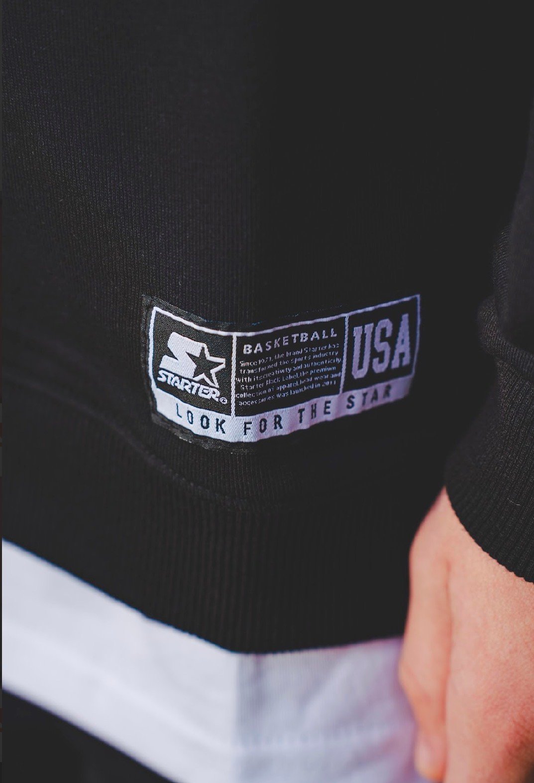 STARTER FELPA GIROCOLLO URBAN NERO - immagine 5