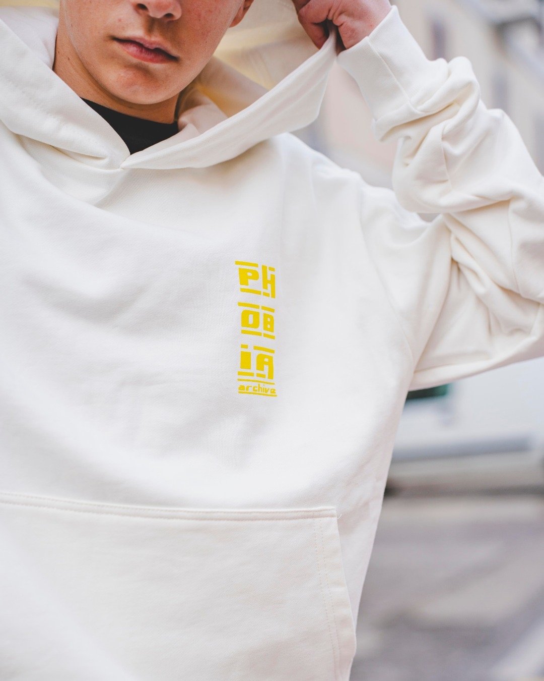 PHOBIA ARCHIVE OFFWHITE HOODIE - immagine 4