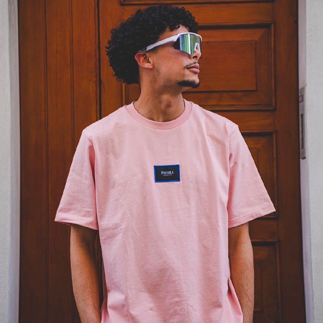PHOBIA PINK TEE GROOVY LOGO
