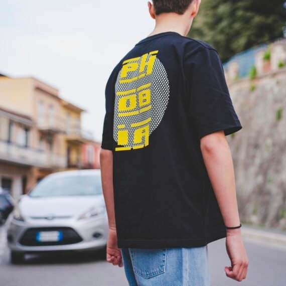 PHOBIA BLACK TEE GIAPPO LOGO