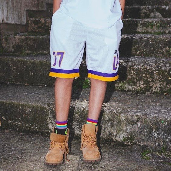 STARTER BERMUDA DA BAMBINO LA HOOPS BIANCO