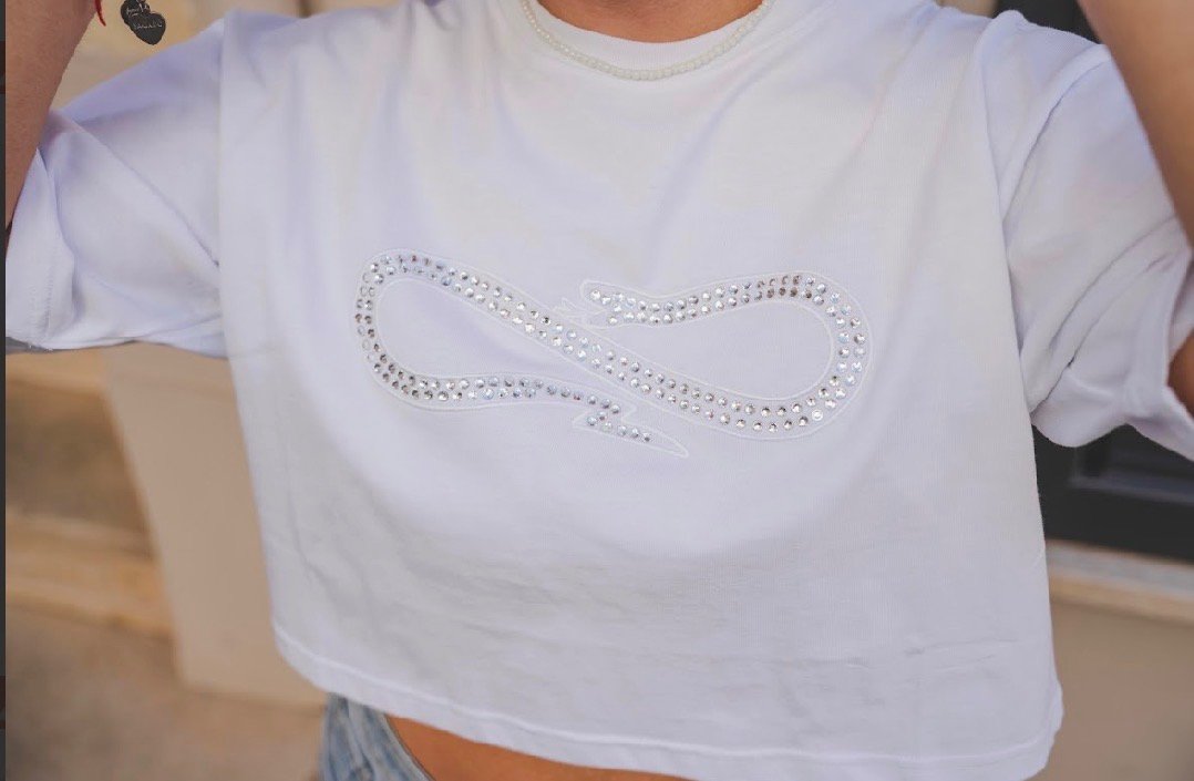 PROPAGANDA CROP TEE LOGO STUDS WOMAN - immagine 4