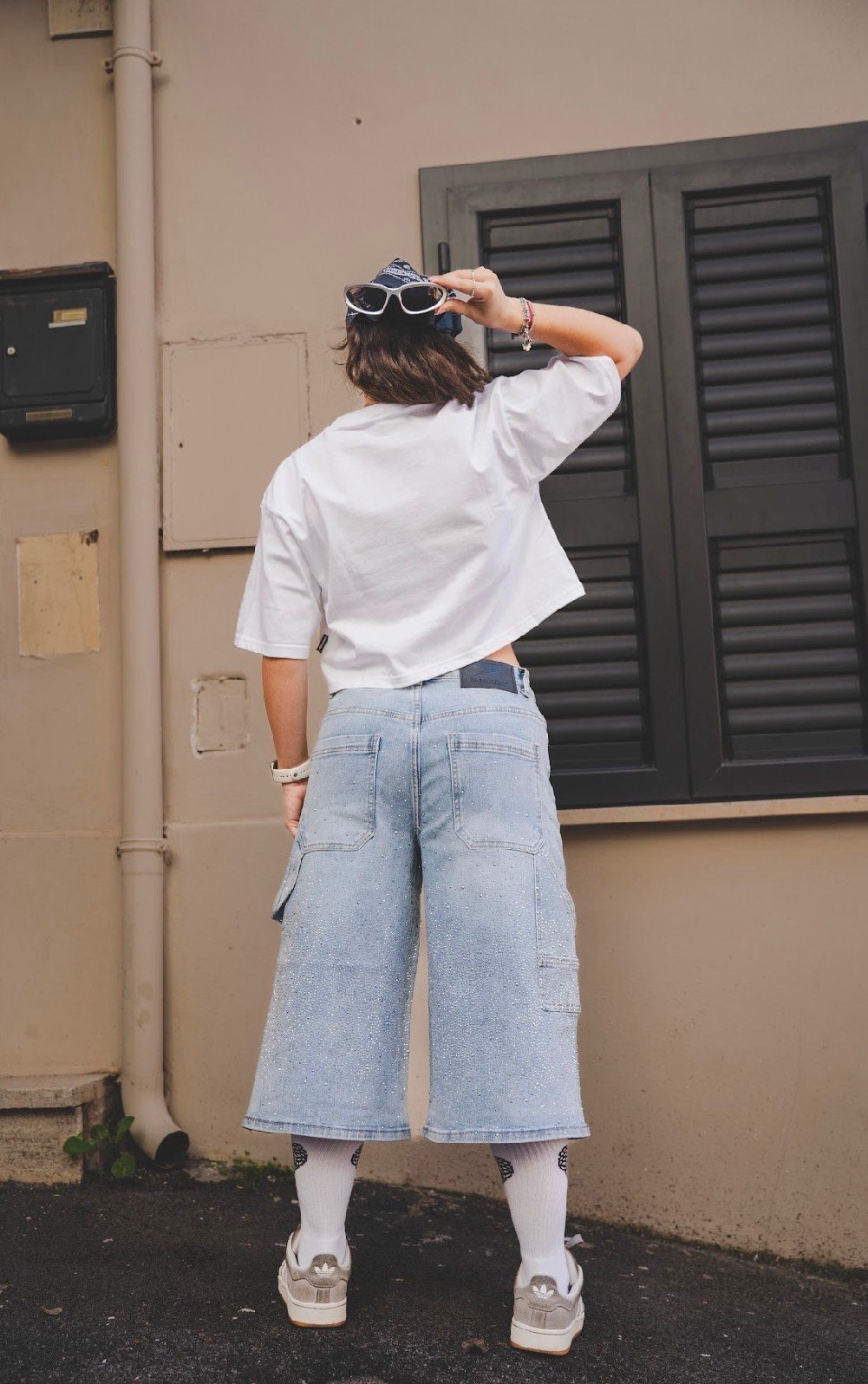 PROPAGANDA CROP TEE LOGO STUDS WOMAN - immagine 6