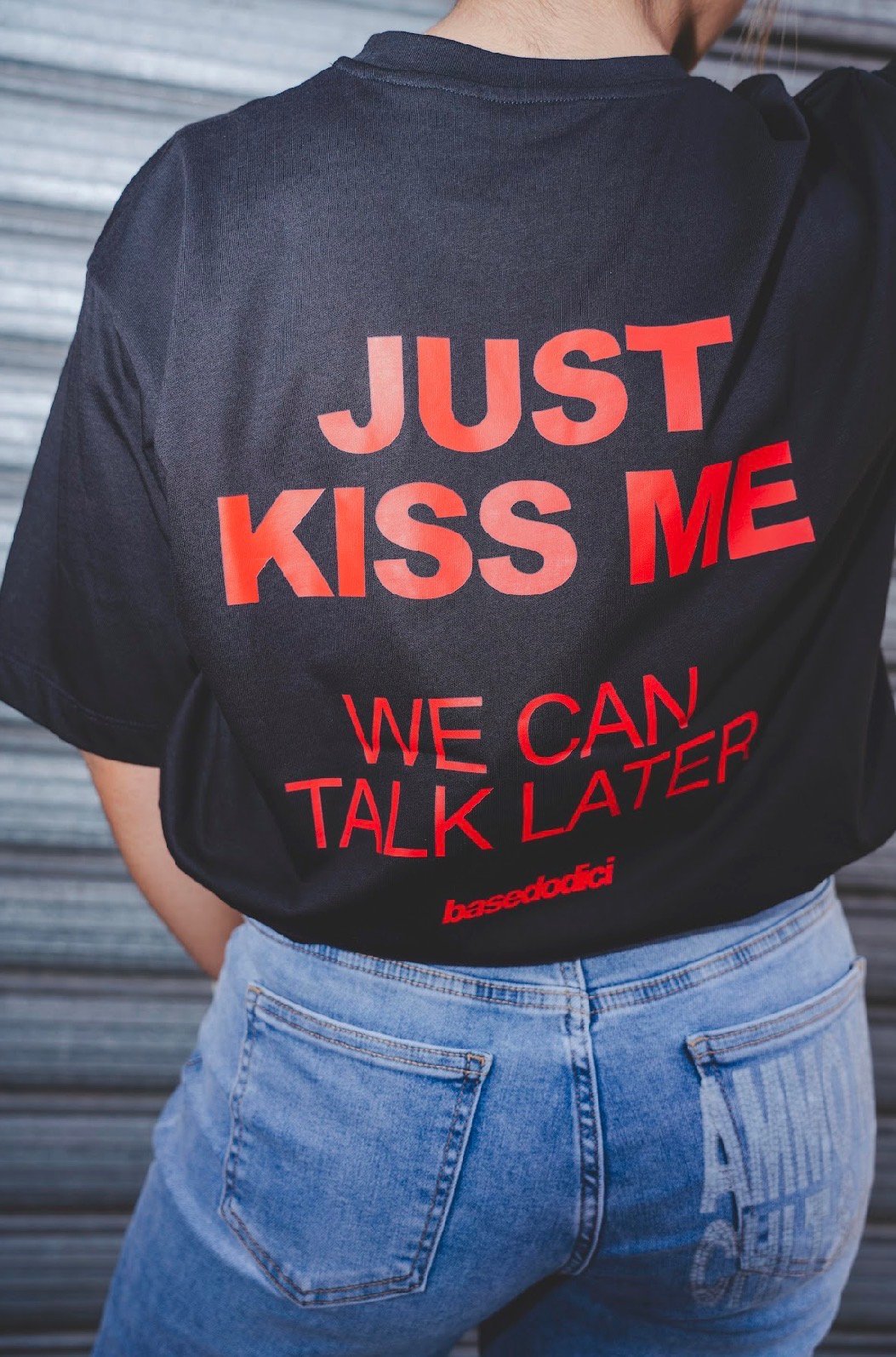 BASEDODICI T-SHIRT "DIVA" KISSME BLACK - immagine 2