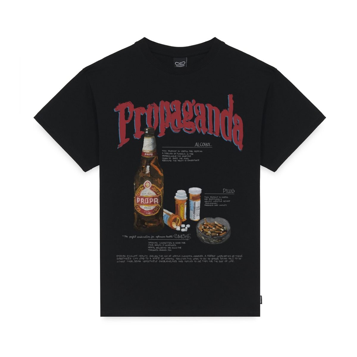 PROPAGANDA T-SHIRT HABITS BLACK - immagine 2