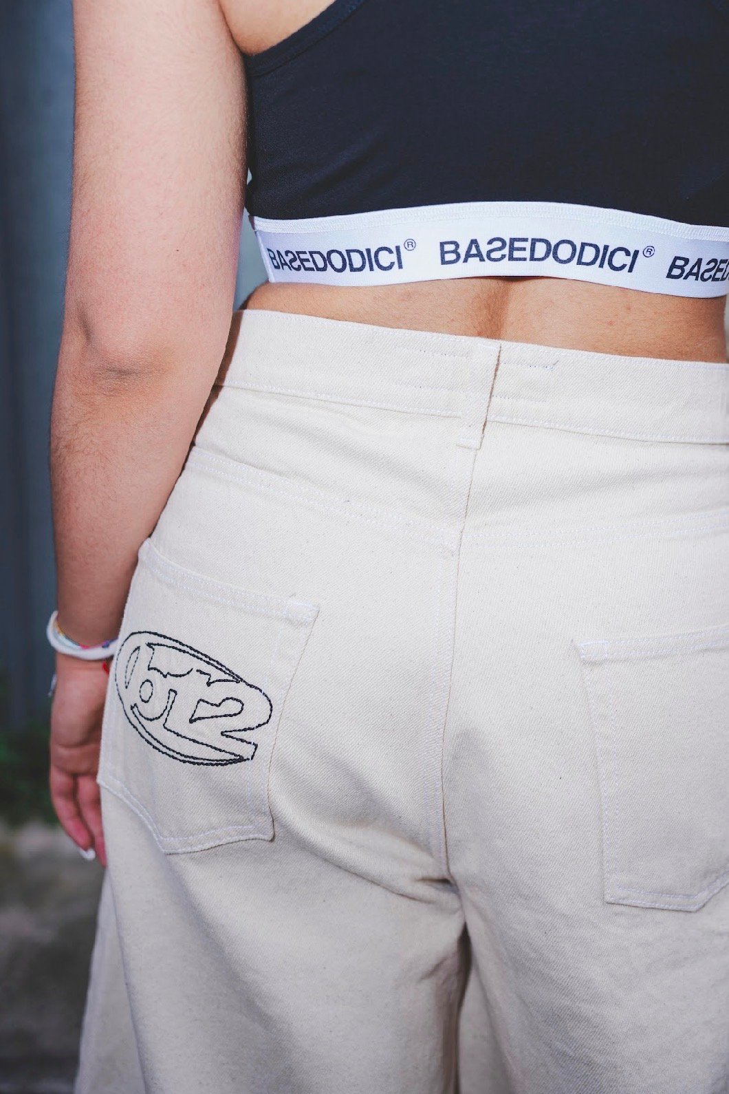 BASEDODICI JORTS “LIVE FAST” CREMA - immagine 4