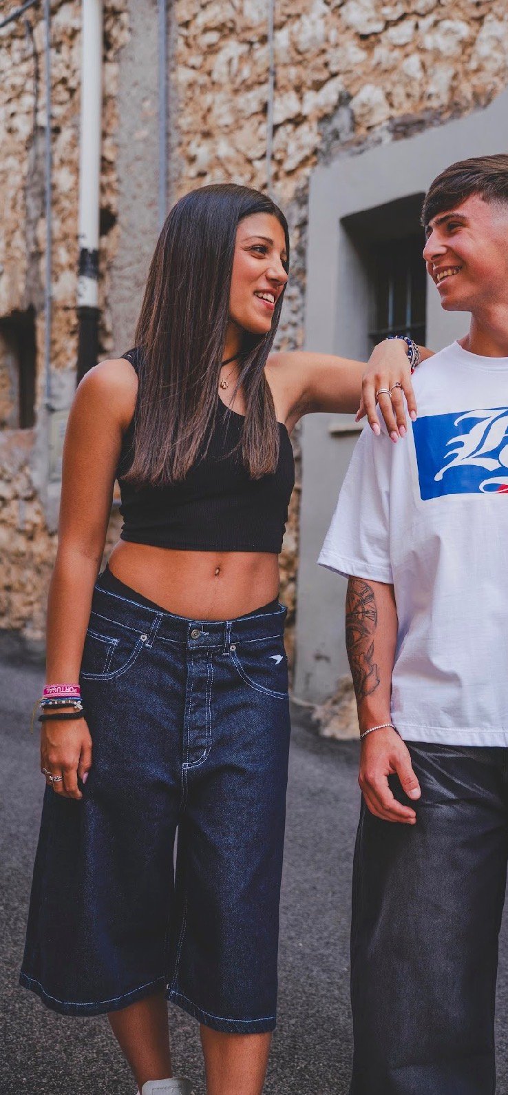 BASEDODICI JORTS ''LIVE FAST'' DENIM RAW - immagine 2